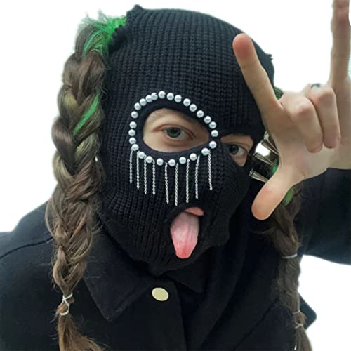 pumpumlia Halloween Strickmütze mit lustigem Gesicht, mit Kapuze, Partyhut pumpumlia Halloween Strickmütze mit lustigem Gesicht, mit Kapuze, Partyhut von pumpumlia