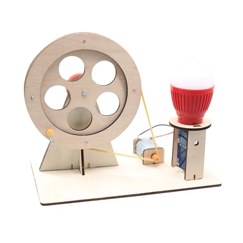 pumpumlia Handgekröpfter Stromgenerator für Kinder, wissenschaftliche Experimentier-Kits, Glühbirne, wissenschaftliche Experiment-Sets für Studenten, Kinder ab 8 Jahren von pumpumlia