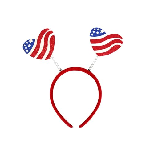 pumpumlia Independence Days Haarreif mit doppeltem Herz-Design, patriotisches Kostümzubehör für Familienfeiern und Grillabende pumpumlia Independence Days Haarreif mit doppeltem Herz-Design, patriotisches Kostümzubehör für Familienfeiern und Grillabende von pumpumlia