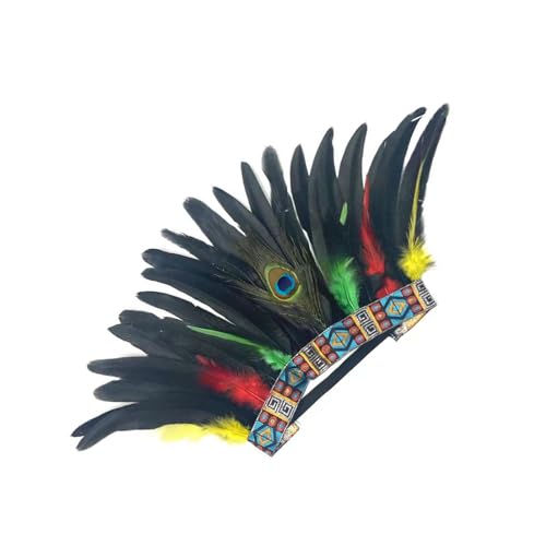 pumpumlia Indisches Haarband für Karneval, Feier, Haarreif, FatTuesday, gefiederter Haarreif, Bühne, Perfromances Requisiten, ethnischer Haarreif pumpumlia Indisches Haarband für Karneval, Feier, Haarreif, FatTuesday, gefiederter Haarreif, Bühne, Perfromances Requisiten, ethnischer Haarreif von pumpumlia