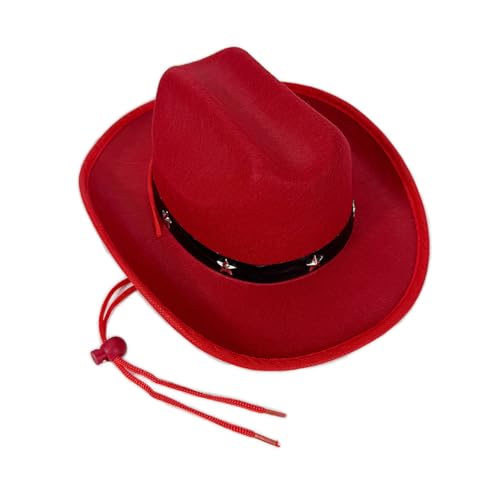 pumpumlia Kinder Westernhut mit Sternnieten, verstellbarer Riemen, für Kinder von 3–12 Jahren, Outdoor- und Partykleidung von pumpumlia