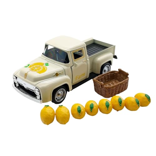 pumpumlia Vintage Zitronen-LKW-Dekor, Legierung, Miniatur-Obstauto mit künstlichen Zitronen, abgestuftes Tablett und Regal, Dekoration, Küche, Arbeitsplatte, Zitronen-LKW-Modell pumpumlia Vintage Zitronen-LKW-Dekor, Legierung, Miniatur-Obstauto mit künstlichen Zitronen, abgestuftes Tablett und Regal, Dekoration, Küche, Arbeitsplatte, Zitronen-LKW-Modell von pumpumlia