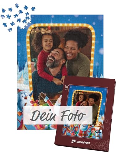 Fotopuzzle 1000 Teile - Puzzle selbst gestalten - Design Weihnachten Santa Party - puzzleYOU Puzzle personalisiert mit eigenem Bild erstellen - Hochformat von puzzleYOU