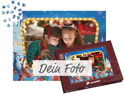 Fotopuzzle 1000 Teile - Puzzle selbst gestalten - Design Weihnachten Santa Party - puzzleYOU Puzzle personalisiert mit eigenem Bild erstellen - Querformat von puzzleYOU
