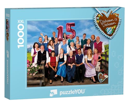 Puzzle 1000 Teile XXL „Dahoam is Dahoam: Ensemblefoto 15 Jahre “ von puzzleYOU