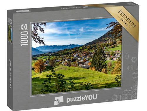 Puzzle 1000 Teile XXL „Der herbstliche Blick über EIN kleines Dorf ins Tal“ Puzzle 1000 Teile XXL „Der herbstliche Blick über EIN kleines Dorf ins Tal“ von puzzleYOU