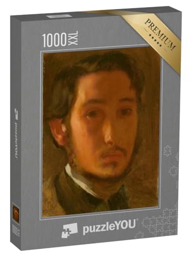 Puzzle 1000 Teile XXL „Edgar Degas - Selbstporträt mit weißem Kragen“ von puzzleYOU