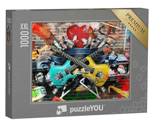Puzzle 1000 Teile XXL „Graffiti: Collage aus Musik und Farbe“ – aus der Puzzle-Kollektion Graffiti von puzzleYOU