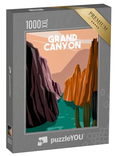 Puzzle 1000 Teile XXL „Grand Canyon Arizona - Vintage Illustration“ Puzzle 1000 Teile XXL „Grand Canyon Arizona - Vintage Illustration“ von puzzleYOU