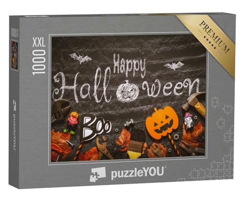 Puzzle 1000 Teile XXL „Happy Halloween: Werkzeuge für DIY-Deko“ – aus der Puzzle-Kollektion Festtage von puzzleYOU
