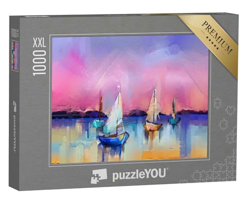 Puzzle 1000 Teile XXL „Impressionistisches Ölgemälde: Meereslandschaft“ – aus der Puzzle-Kollektion Kunst & Fantasy von puzzleYOU