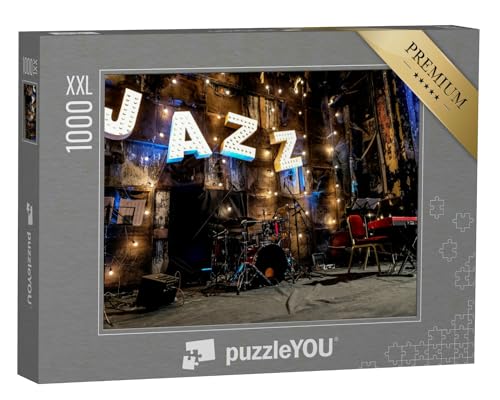 Puzzle 1000 Teile XXL „Jazz Bühne, bereit für den Auftritt der Band“ – aus der Puzzle-Kollektion Musik, Menschen von puzzleYOU