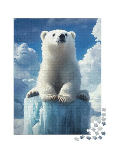 Puzzle 1000 Teile XXL „Kleiner Eisbär am Rande der Welt“ Puzzle 1000 Teile XXL „Kleiner Eisbär am Rande der Welt“ von puzzleYOU
