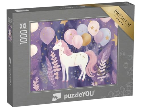 Puzzle 1000 Teile XXL „Luftballonparty für Einhorn Bella“ Puzzle 1000 Teile XXL „Luftballonparty für Einhorn Bella“ von puzzleYOU