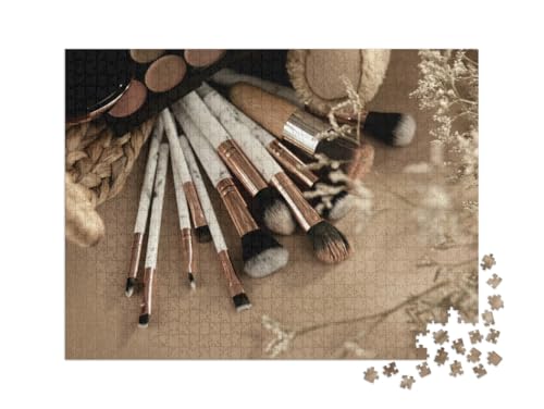 Puzzle 1000 Teile XXL „Make-up Pinsel, ästhetisch, Marmor Details und Roségold“ Puzzle 1000 Teile XXL „Make-up Pinsel, ästhetisch, Marmor Details und Roségold“ von puzzleYOU