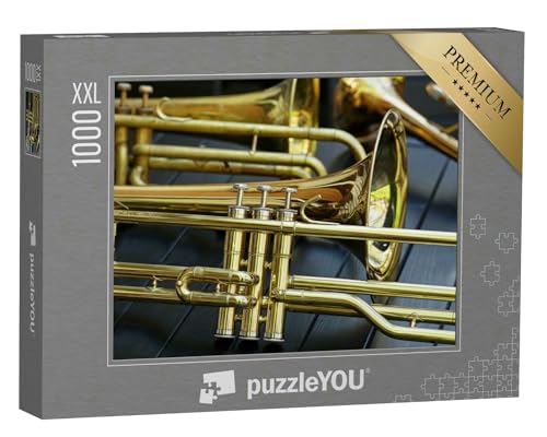 Puzzle 1000 Teile XXL „Nahaufnahme Einer Trompete“ – aus der Puzzle-Kollektion Musik, Menschen von puzzleYOU