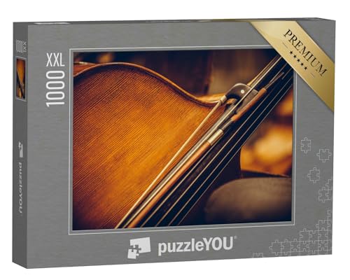 Puzzle 1000 Teile XXL „Nahaufnahme: Kontrabass und Bogen“ – aus der Puzzle-Kollektion Musik, Menschen von puzzleYOU