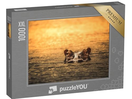 Puzzle 1000 Teile XXL „Nilpferd im Sonnenuntergang, Selous-Wildreservat, Tansania“ – aus der Puzzle-Kollektion Safari, Nilpferde, Tiere in Savanne & Wüste Puzzle 1000 Teile XXL „Nilpferd im Sonnenuntergang, Selous-Wildreservat, Tansania“ – aus der Puzzle-Kollektion Safari, Nilpferde, Tiere in Savanne & Wüste von puzzleYOU