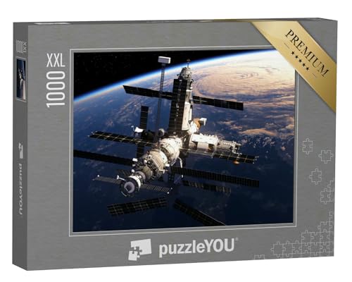 Puzzle 1000 Teile XXL „Raumstation im Weltraum. 3D-Darstellung“ von puzzleYOU