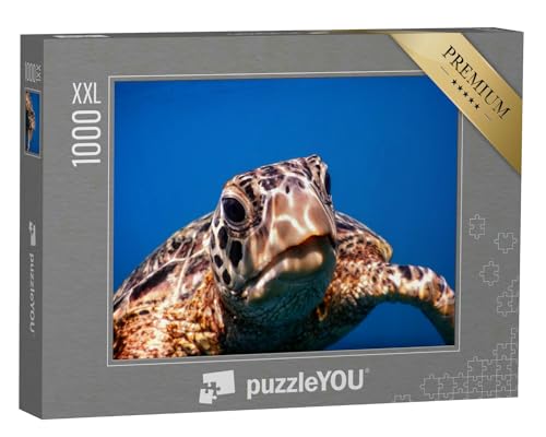 Puzzle 1000 Teile XXL „Samoa: Eine grüne Meeresschildkröte auf Savaii“ – aus der Puzzle-Kollektion Meeresschildkröten von puzzleYOU