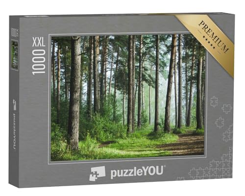Puzzle 1000 Teile XXL „Schöner Sommerwald, Bäume, grünes Gras, Waldboden“ – aus der Puzzle-Kollektion Wildnis, Wildnis & Wüste von puzzleYOU