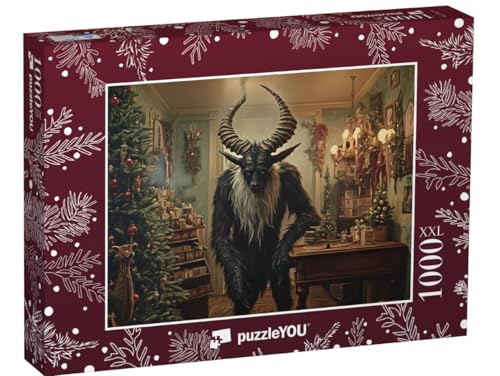 Puzzle 1000 Teile XXL „Schwarzer Krampus Monster im Weihnachtsladen“ – aus der Puzzle-Kollektion Weihnachten Puzzle 1000 Teile XXL „Schwarzer Krampus Monster im Weihnachtsladen“ – aus der Puzzle-Kollektion Weihnachten von puzzleYOU