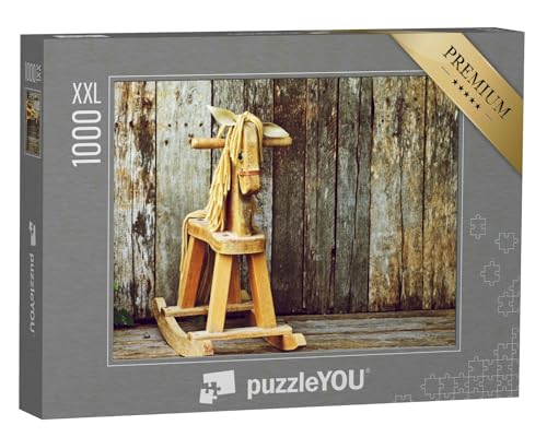 Puzzle 1000 Teile XXL „Wunderschönes kleines Holz-Schaukelpferd“ – aus der Puzzle-Kollektion Nostalgie von puzzleYOU