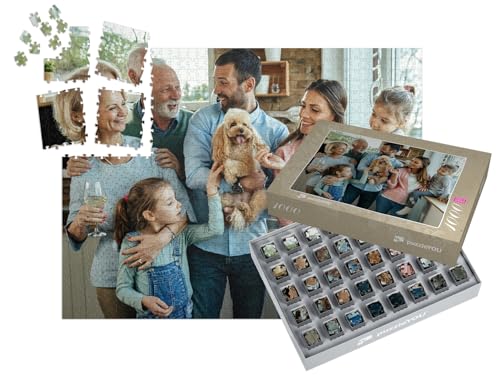 SMART Sorted® | Fotopuzzle 1000 Teile - Puzzle mit eigenem Bild gestalten - Jetzt einfach Puzzeln mit SMART Sorted: 1000 Teile Puzzle auch für Puzzle-Starter - Schachtel-Design wählen (Blumenspitze) von puzzleYOU