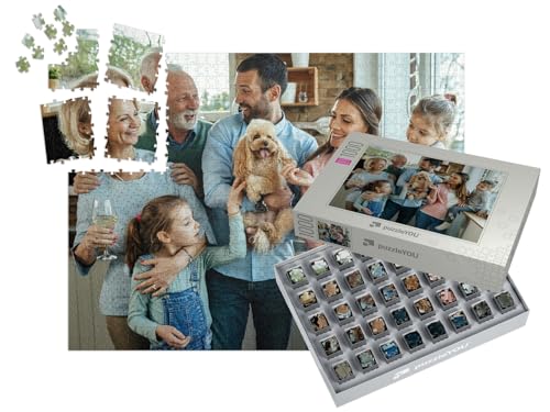 SMART Sorted® | Fotopuzzle 1000 Teile - Puzzle mit eigenem Bild gestalten - Jetzt einfach Puzzeln mit SMART Sorted: 1000 Teile Puzzle auch für Puzzle-Starter - Schachtel-Design wählen (Elfenbein) von puzzleYOU