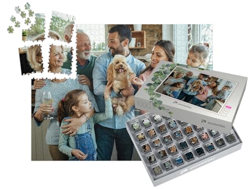SMART Sorted® | Fotopuzzle 1000 Teile - Puzzle mit eigenem Bild gestalten - Jetzt einfach Puzzeln mit SMART Sorted: 1000 Teile Puzzle auch für Puzzle-Starter - Schachtel-Design wählen (Eukalyptus) von puzzleYOU