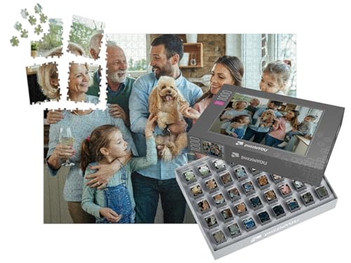 SMART Sorted® | Fotopuzzle 1000 Teile - Puzzle mit eigenem Bild gestalten - Jetzt einfach Puzzeln mit SMART Sorted: 1000 Teile Puzzle auch für Puzzle-Starter - Schachtel-Design wählen (Grau) von puzzleYOU