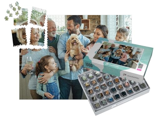 SMART Sorted® | Fotopuzzle 1000 Teile - Puzzle mit eigenem Bild gestalten - Jetzt einfach Puzzeln mit SMART Sorted: 1000 Teile Puzzle auch für Puzzle-Starter - Schachtel-Design wählen (Weltkarte) von puzzleYOU