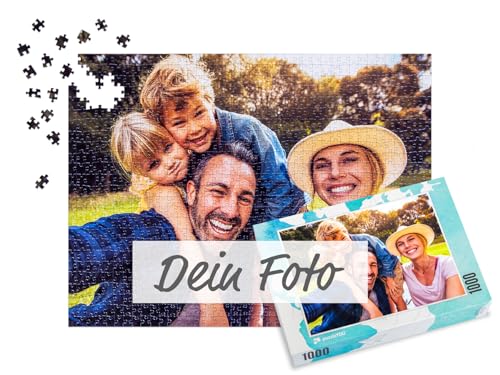 puzzleYOU Fotopuzzle selbst gestalten - Fotopuzzle 1000 Teile, Schachtel-Design Weltkarte - Puzzle mit eigenem Bild erstellen - 1000 Teile Puzzle individuell Bedrucken von puzzleYOU