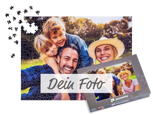 puzzleYOU Fotopuzzle selbst gestalten - Fotopuzzle 1000 Teile, graue Schachtel - Puzzle mit eigenem Bild erstellen - 1000 Teile Puzzle individuell Bedrucken von puzzleYOU