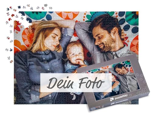 puzzleYOU Fotopuzzle selbst gestalten - Fotopuzzle 2000 Teile, Schachtel-Design Grau - Puzzle mit eigenem Bild erstellen - 2000 Teile Puzzle individuell Bedrucken von puzzleYOU