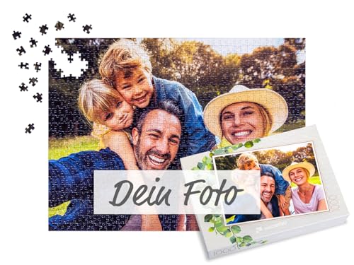 puzzleYOU Fotopuzzle selbst gestalten - Fotopuzzle 1000 Teile, Schachtel-Design Eukalyptus - Puzzle mit eigenem Bild erstellen - 1000 Teile Puzzle individuell Bedrucken von puzzleYOU