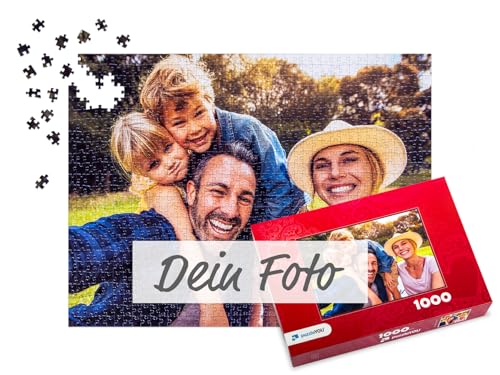 puzzleYOU Fotopuzzle selbst gestalten - Fotopuzzle 1000 Teile, mit Schachtel im Herz-Design - Puzzle mit eigenem Bild erstellen - 1000 Teile Puzzle individuell Bedrucken von puzzleYOU