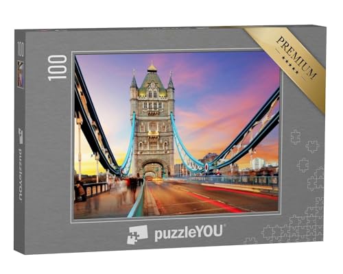 puzzleYOU: Puzzle 100 Teile „Abendlicht über der Tower Bridge in London“ – aus der Puzzle-Kollektion Tower Bridge von puzzleYOU