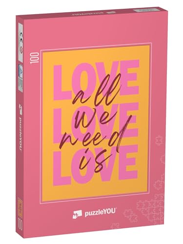 puzzleYOU: Puzzle 100 Teile „All we Need is Love“ von puzzleYOU