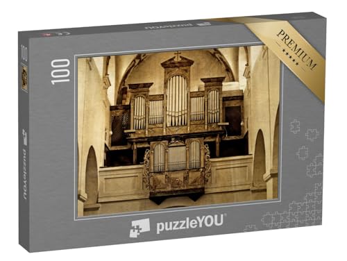 puzzleYOU: Puzzle 100 Teile „Alte Kirchenorgel mit Orgelpfeifen“ – aus der Puzzle-Kollektion Musik, Menschen von puzzleYOU