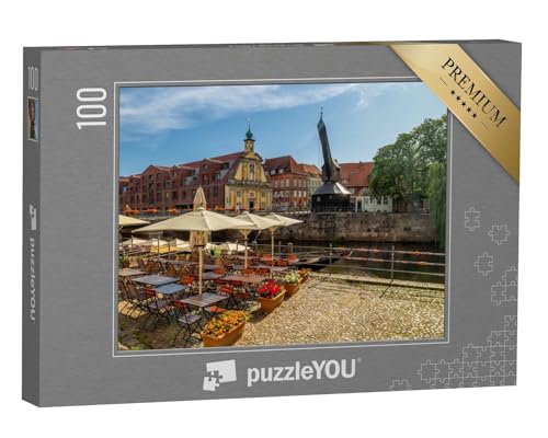 puzzleYOU: Puzzle 100 Teile „Alter Kran in Lüneburg, Deutschland“ – aus der Puzzle-Kollektion Lüneburg von puzzleYOU