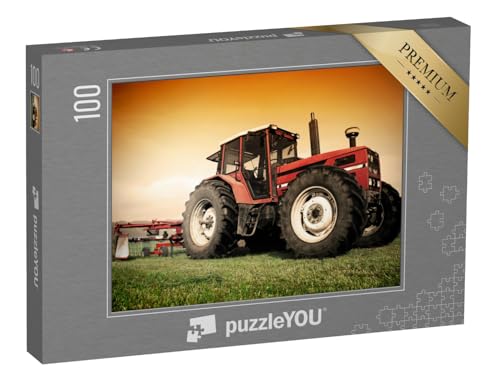puzzleYOU: Puzzle 100 Teile „Alter roter Traktor auf der Wiese beim Schwaden“ – aus der Puzzle-Kollektion Traktoren puzzleYOU: Puzzle 100 Teile „Alter roter Traktor auf der Wiese beim Schwaden“ – aus der Puzzle-Kollektion Traktoren von puzzleYOU