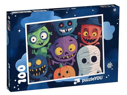 puzzleYOU: Puzzle 100 Teile „Beißer, Fresser, Schmatzemonster zu Halloween“ – aus der Puzzle-Kollektion Kinderpuzzle puzzleYOU: Puzzle 100 Teile „Beißer, Fresser, Schmatzemonster zu Halloween“ – aus der Puzzle-Kollektion Kinderpuzzle von puzzleYOU