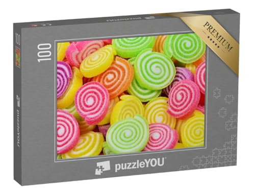 puzzleYOU: Puzzle 100 Teile „Bunte Fruchtgummi als Schnecken“ von puzzleYOU