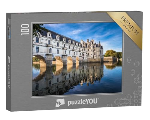 puzzleYOU: Puzzle 100 Teile „Chateau de Chenonceau am Fluss Cher, Loiretal, Frankreich“ – aus der Puzzle-Kollektion Loire, Frankreich von puzzleYOU
