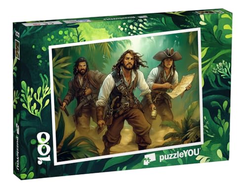 puzzleYOU: Puzzle 100 Teile „Das geheime Versteck der Piraten“ von puzzleYOU