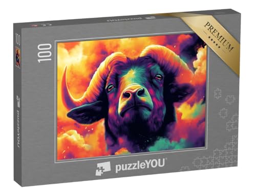 puzzleYOU: Puzzle 100 Teile „Der farbige Ziegenbock“ von puzzleYOU