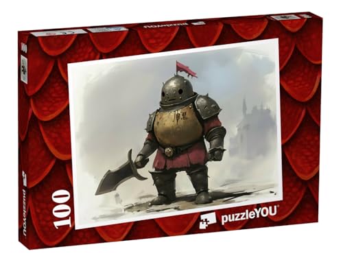 puzzleYOU: Puzzle 100 Teile „Der geheimnisvolle Ritter Theodor“ – aus der Puzzle-Kollektion Kinderpuzzle von puzzleYOU