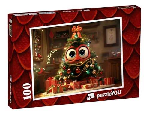 puzzleYOU: Puzzle 100 Teile „Der kleine, süße Weihnachtsbaum“ – aus der Puzzle-Kollektion Kinderpuzzle von puzzleYOU