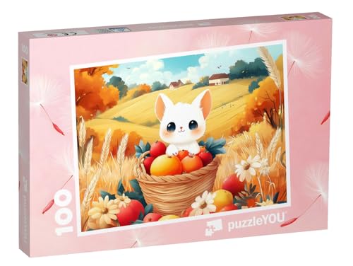 puzzleYOU: Puzzle 100 Teile „Der kleine Kater und die goldenen Äpfel“ – aus der Puzzle-Kollektion Kinderpuzzle von puzzleYOU
